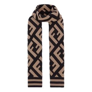 Fendi Black and Tan Scarf